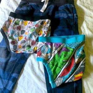 Kids pants and marvel unders